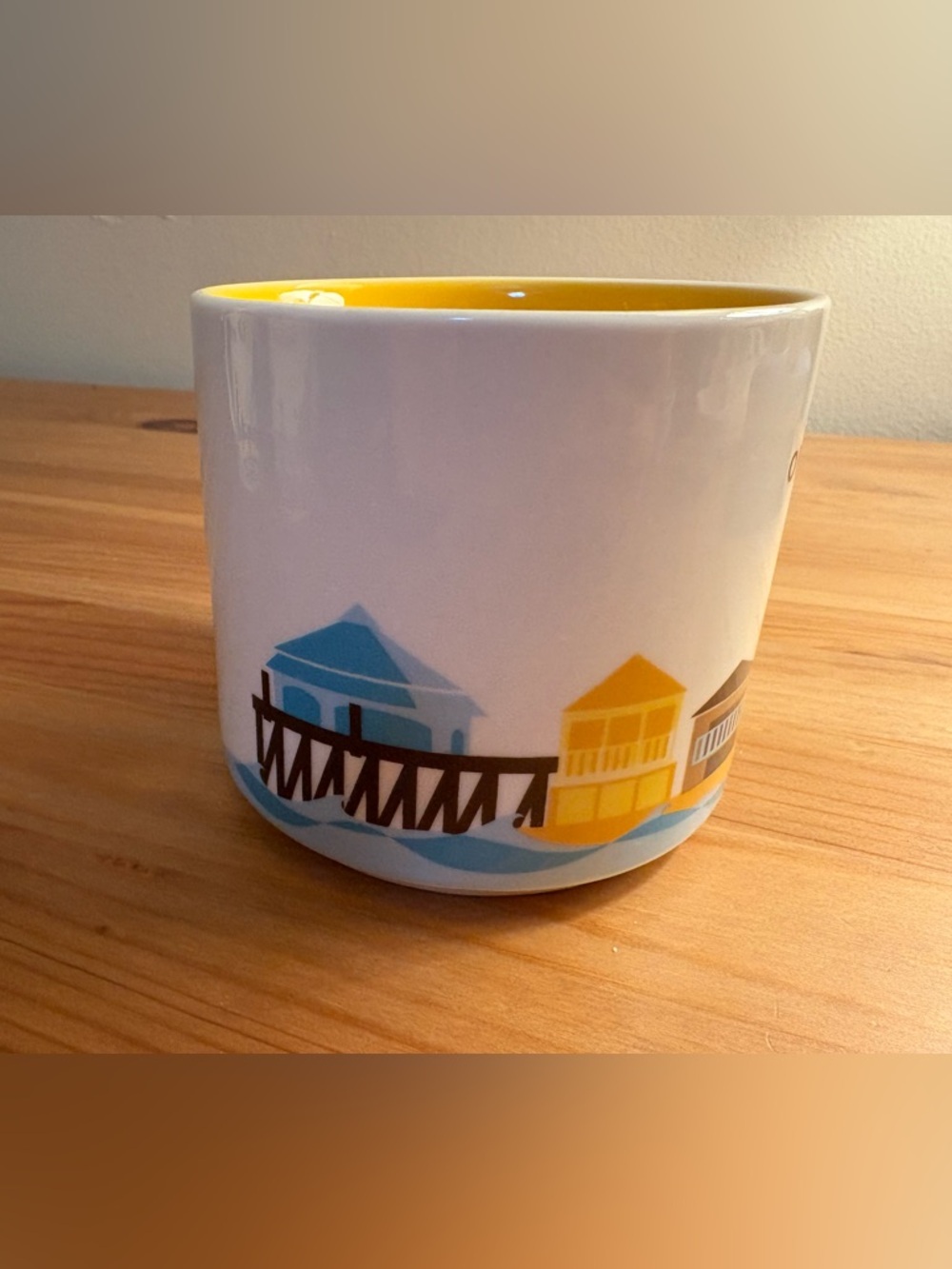 Starbucks You Are Here Orange County Yellow & Blue Ceramic Mug - Picture 2 of 4